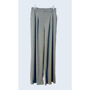 Halara Flex High Waisted Waffle Knit Wide Leg Work Pants Pockets Gray XS